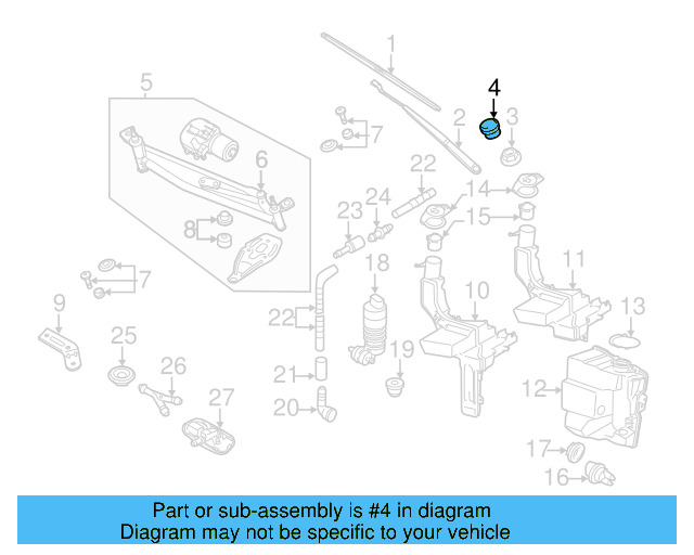 Wiper Arm Cap 5N0-955-205-9B9 - View 73