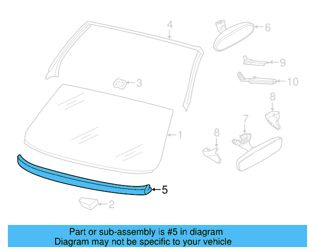 Windshield Spacer 5C5-845-132 - View 4