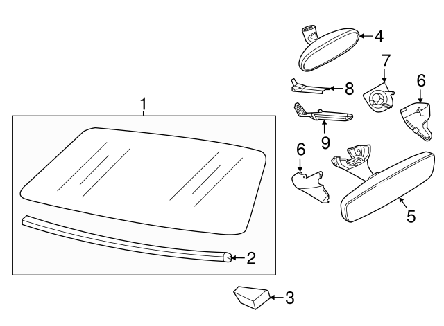 Mirror 5C5-857-511-9B9 - View 13