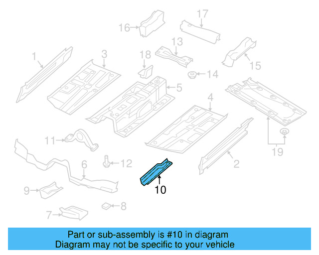 Side Rail 3C0-803-730 - View 6