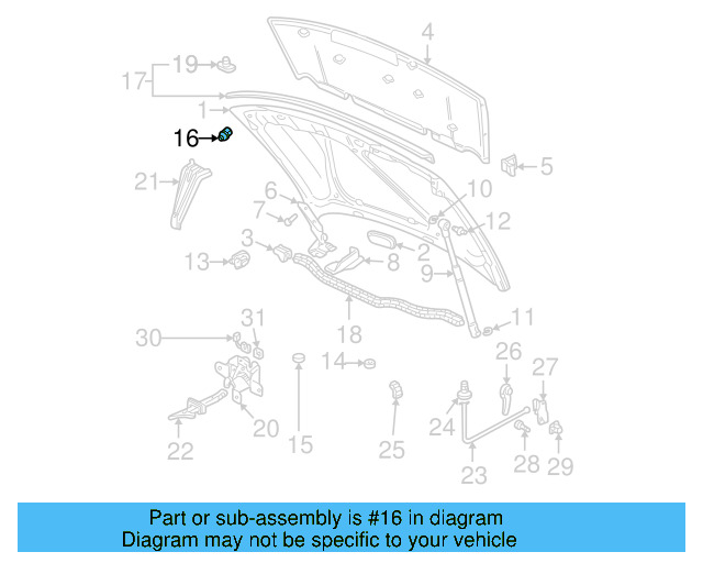 Hood Bumper 867-827-500-A - View 18