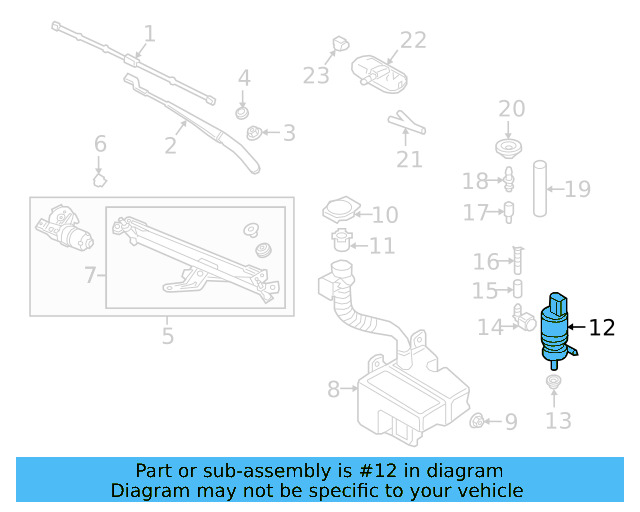 Washer Pump 1K5-955-651 - View 13