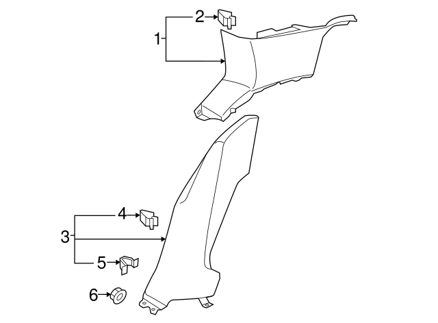 Windshield Pillar Trim Clamp 5G0-867-276-A - View 21