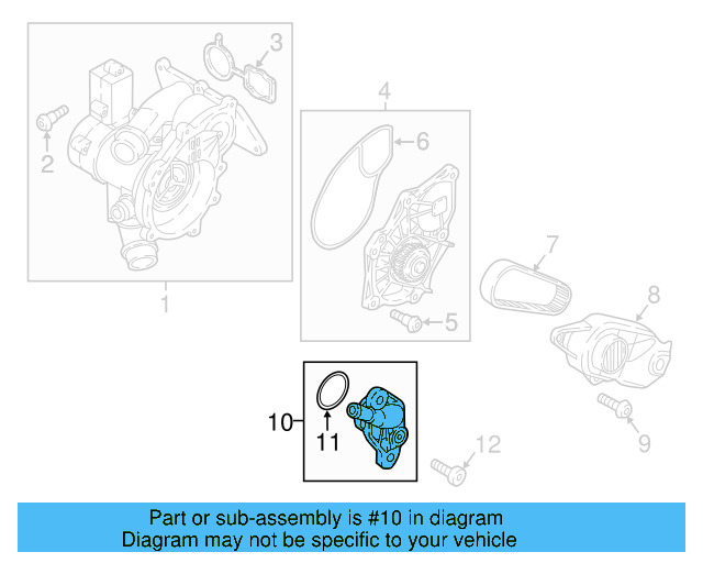 Engine Coolant Outlet Flange 06K-121-132 - View 20
