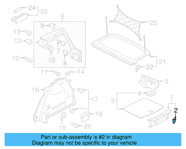 Door Window Switch Bezel Clip 1J0-858-137-B - View 69