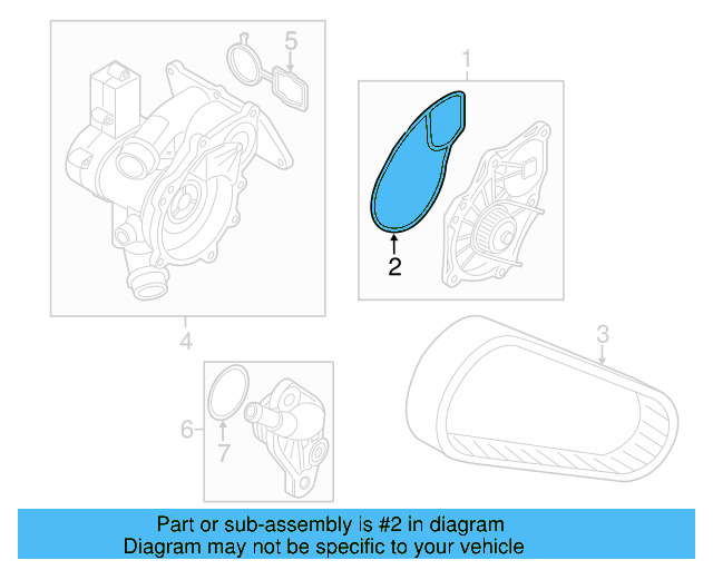 Engine Water Pump Gasket 06L-121-043-B - View 13