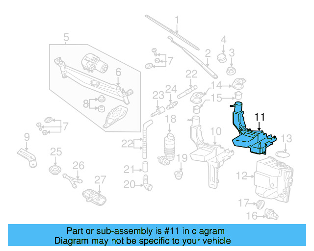 Reservoir 3C8-955-453-G - View 3