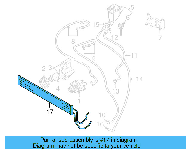 Power Steering Cooler 7L5-422-885-B - View 2