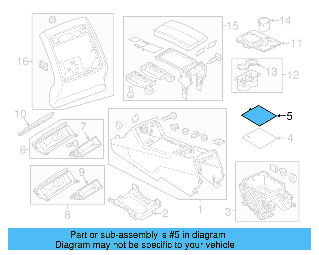 Compartment Mat 7P6-862-145-A-9B9 - View 2