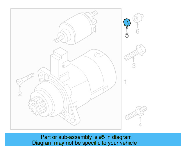 Starter Nut N-107-446-01 - View 3