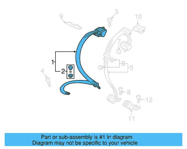 Seat Belt Assembly 3C8-857-806-D-RAA - View 7