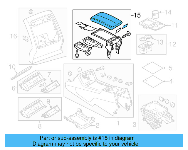 Armrest Assembly 7P6-864-207-C-79X - View 5
