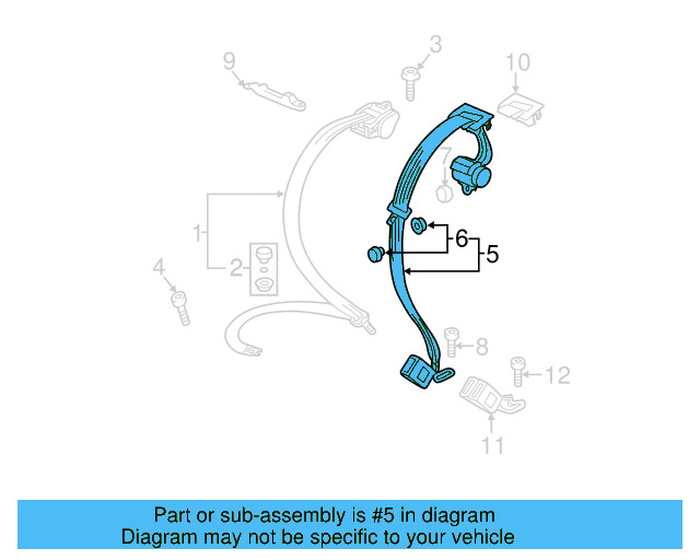 Lap & Shoulder Belt 3C0-857-807-R-RAA - View 6