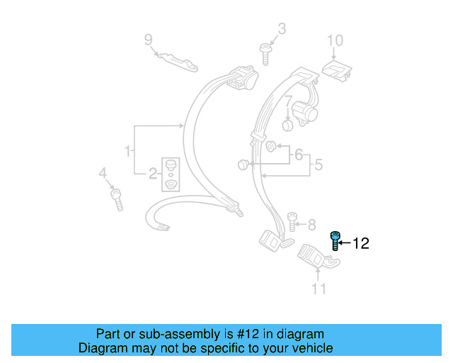 Seat Belt Lap And Shoulder Belt Bolt WHT-003-683 - View 29
