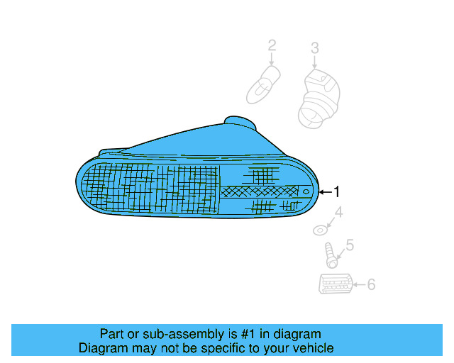 Signal Lamp Assembly 1C0-953-156-J - View 2