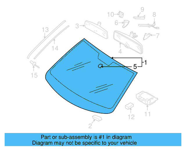Windshield 5N0-845-011-AG-NVB - View 2