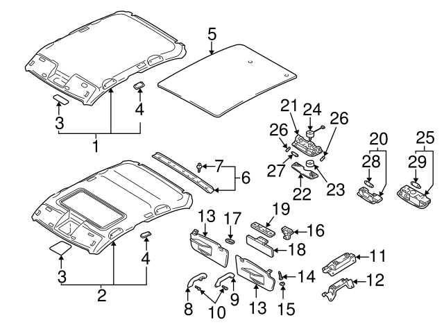 Sunroof Switch 1J0-959-613-E-Y20