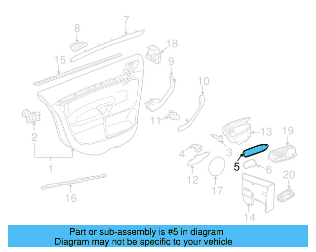 Door Panel Insert 1K4-868-146-3U6 - View 5