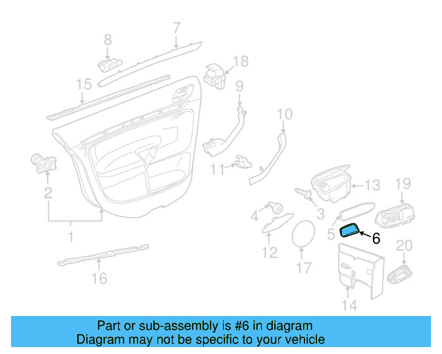 Door Trim Panel Clip 6Q0-868-243 - View 18