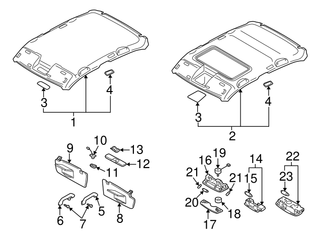Interior Lamp 3B0-947-291-B-95T - View 47