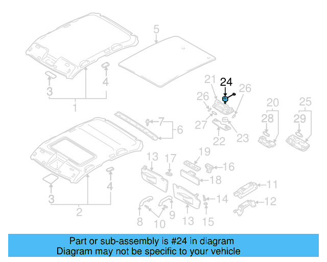 Sunroof Switch 1J0-959-613-E-Y20 - View 13