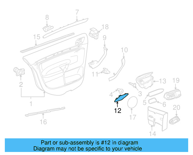 Speaker Grille 3B0-868-149-U71 - View 47