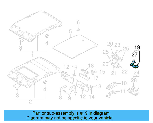 Visor Lamp 3B0-947-109-8YS - View 12