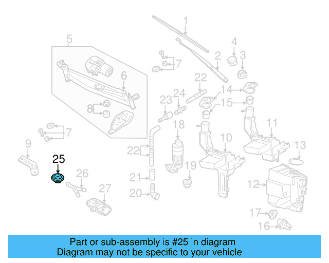 Washer Pump Seal 443-955-465 - View 107