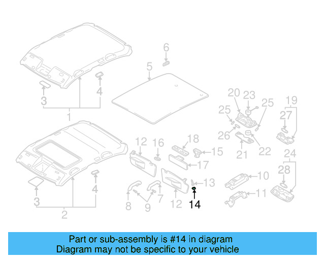Visor Lamp 3B0-947-109-8YS - View 13