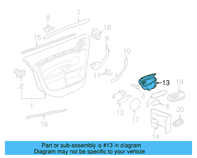 Door Panel Handle Cover Clip N-907-760-01 - View 4