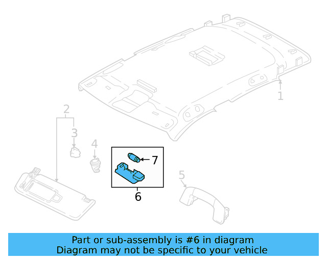 Visor Lamp 5F0-947-109-C-82V - View 6