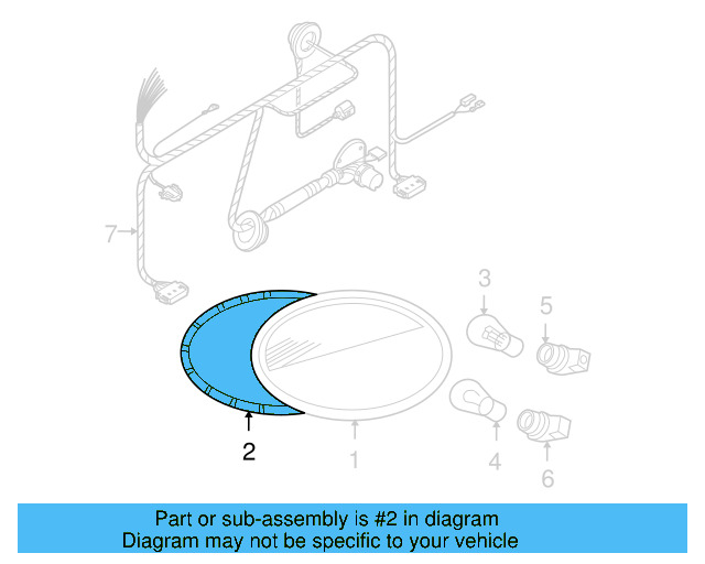 Tail Lamp Assembly Gasket 1C0-945-191 - View 5