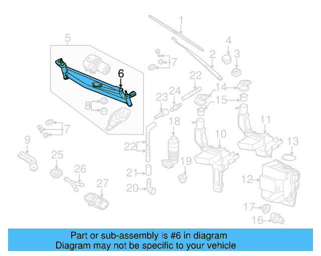 Wiper Transmission 3C8-955-023-F
