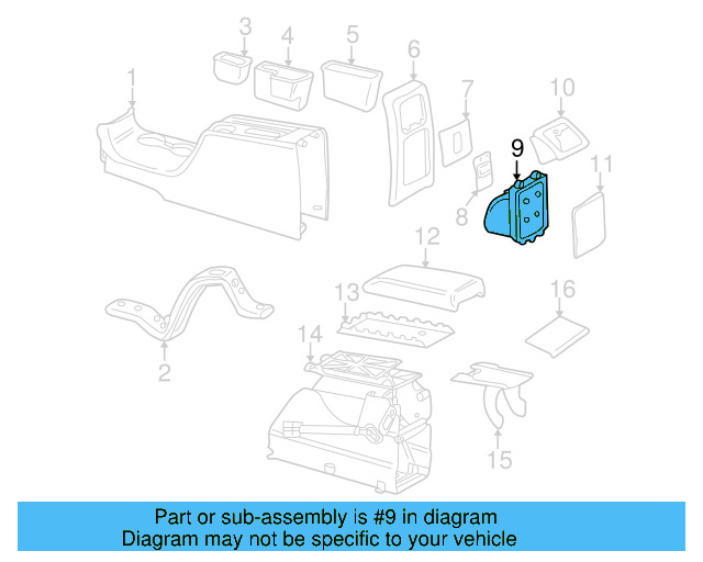 Armrest Assembly 3B0-864-209-M-FDZ - View 6