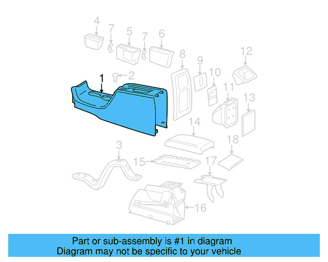 Center Console 3B1-863-323-C-7DE - View 4