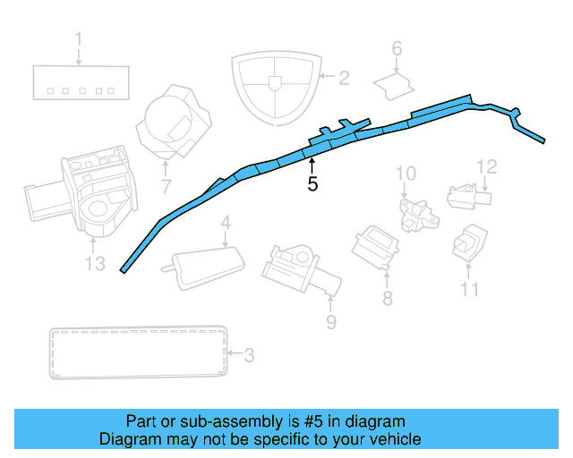 Inflator Curtain 7B0880741B - View 2