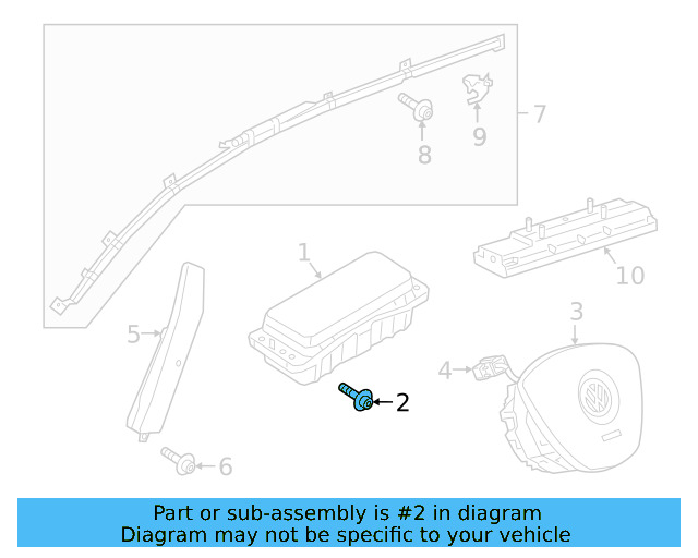 Passenger Air Bag Mount Bolt N-910-935-02