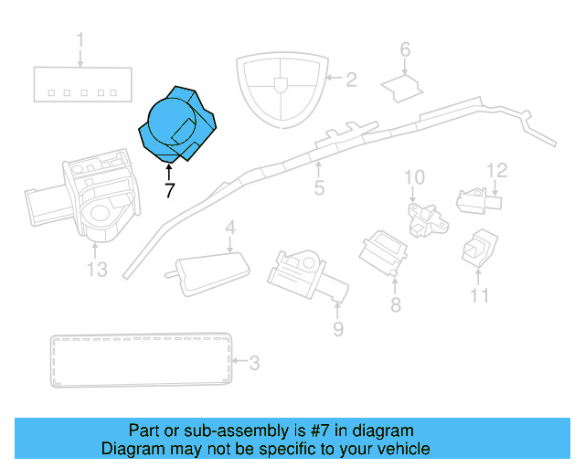 Clock Spring 7B0-959-654-L - View 3
