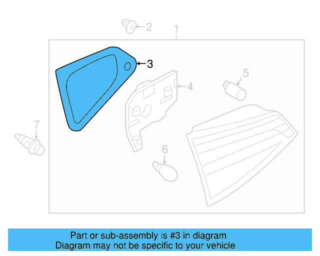 Tail Lamp Assembly Gasket 5C6-998-192-A - View 3