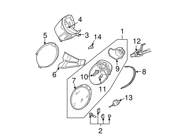 Headlamp Assembly Bracket 1C0-806-522-D - View 3