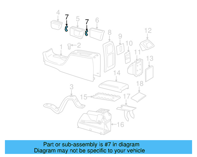 Storage Box Retainer Spring 1T0-858-952 - View 3