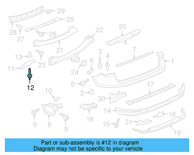 Bumper Cover Mount Bolt WHT-003-954 - View 19