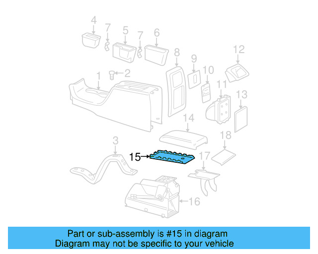 Armrest Cover 3B0-864-249-U71 - View 6