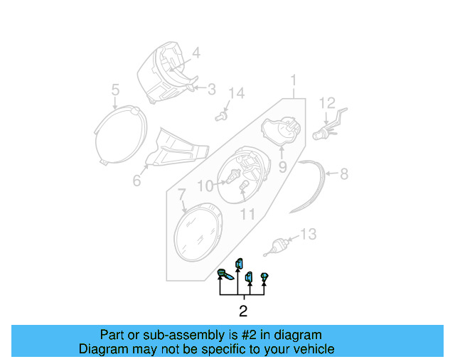 Headlamp Assembly Repair Kit 1C0-998-141 - View 18