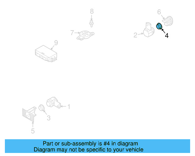 Park Sensor Mount Bracket 3C8-919-493-D - View 5