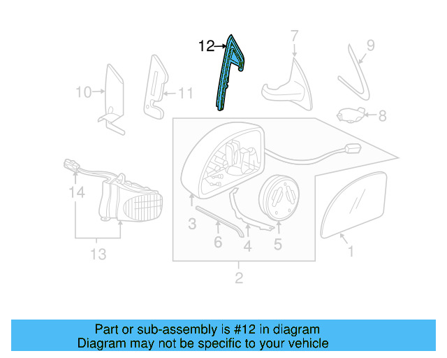 Door Mirror Cover 1Y0-857-504-B - View 3