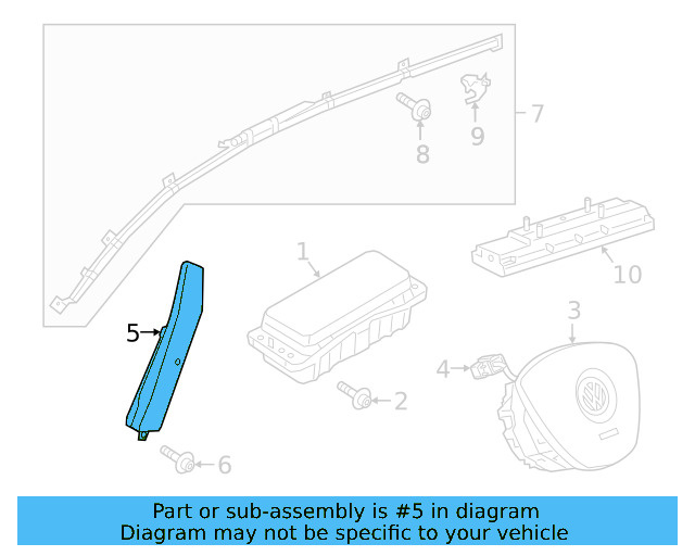 Driver Air Bag 5G0-880-201-S-81U - View 8