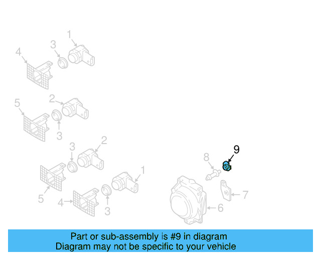 Distance Sensor Mount 3C0-907-179 - View 9