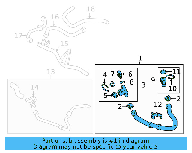 Lower Hose 5Q0-122-051-CT - View 8