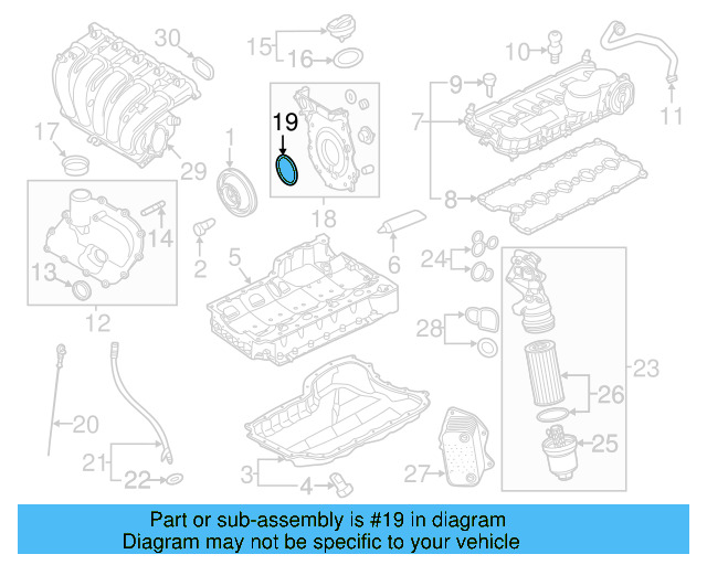 Engine Crankshaft Seal 059-103-051-K
